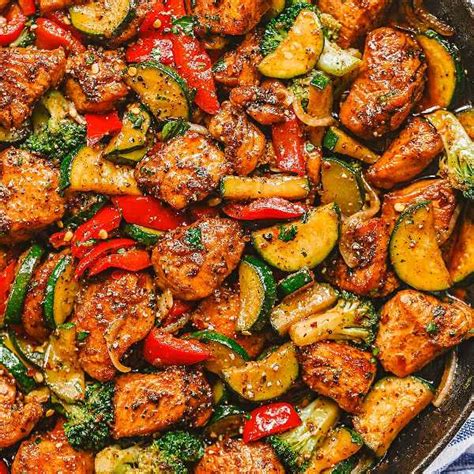 One Pan Chicken And Vegetables Skillet Best Crafts And Recipes