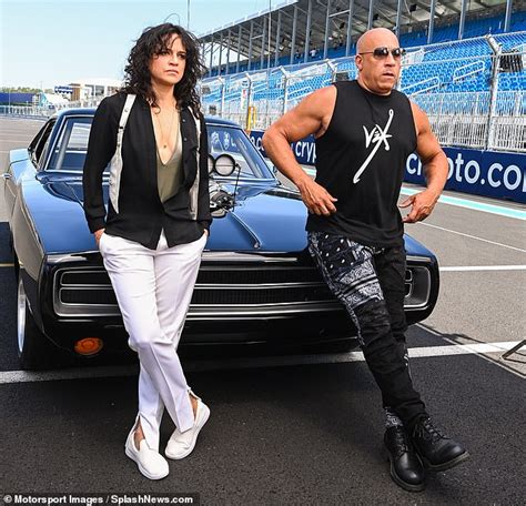 Vin Diesel And Michelle Rodriguez Promote The Tenth Fast And Furious Fast X At F1 Miami Grand