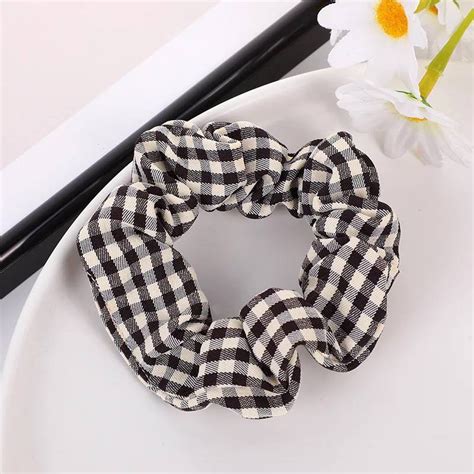 Jual Pc Scrunchie Korea Kuncir Ikat Rambut Motif Kotak Cepol