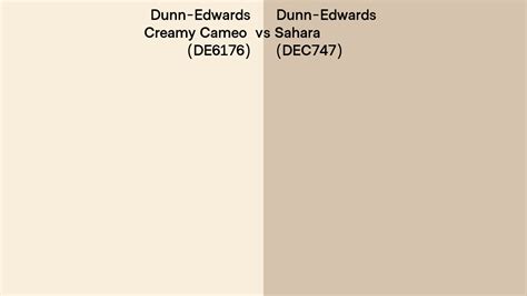 Dunn Edwards Creamy Cameo Vs Sahara Side By Side Comparison