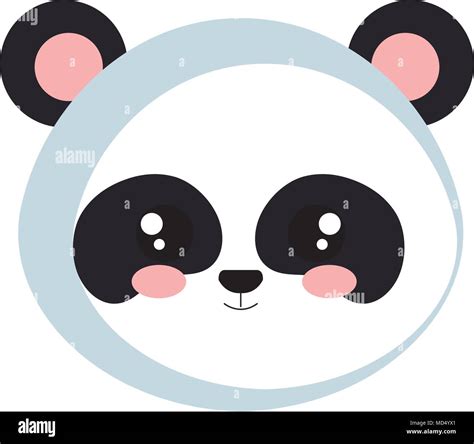 Cute Panda Bear Head Character Stock Vector Image Art Alamy