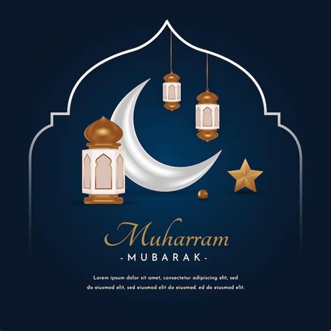 Premium Vector Islamic Greetings Muharram Islamic New Year Card