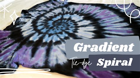 Gradient Tie Dyed Spiral T Shirt Dye Diy How To Tie Dye