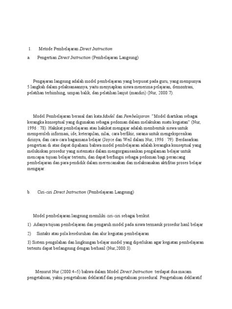 materi teknik langsung direct