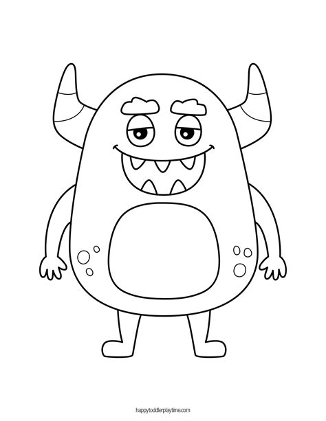 Printable Monster Templates For Kids Activities And Crafts Happy