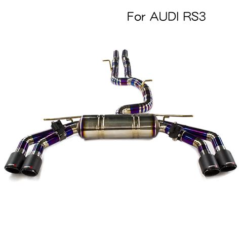 Titanium Alloy Cat Back Exhaust System For Audi Rs3 Exhaust Pipe Exhausts Catback With Vacuum