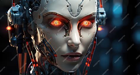 Premium Ai Image Cyborg Emotional Cyborg Angry Cyborg Sees His Powers