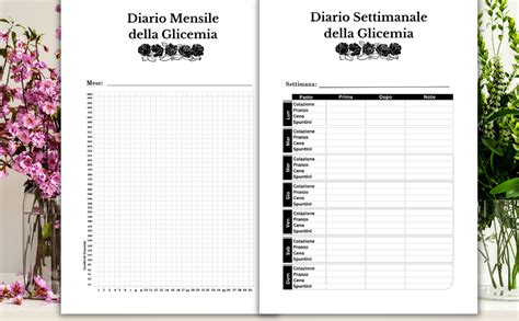 Diario Della Glicemia Piccolo Diario Del Diabete Taglia Piccola Per