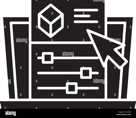 Configuraci N Del Proyecto Icono Negro Signo De Vectores De Fondo