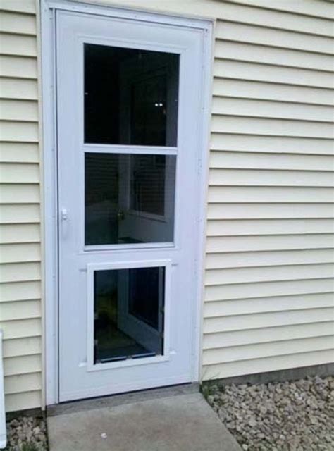 Insulated Storm Door With Dog Door - Storm Doors