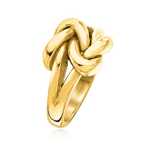 italian kt yellow gold double love knot ring size  ross simons