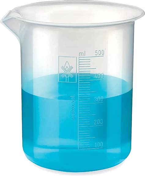 Bello Polypropylene Plastic Beaker 500 Ml With Graduation Marks Pack