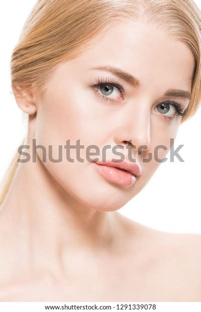 Beautiful Naked Blonde Woman Looking Camera Stock Photo 1291339078 Shutterstock
