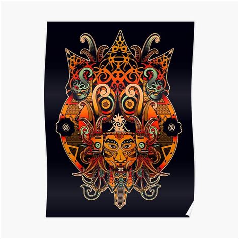 Dayak Tribe Of Borneo Poster By GODZILLARGE Redbubble