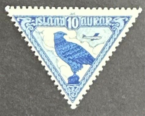 ICELAND 1930 Airmail Stamp MH OG Scott C3 Air Post EBay