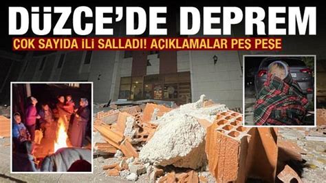 Son dakika Düzce de şiddetli deprem İstanbul Ankara Bursa Kocaeli