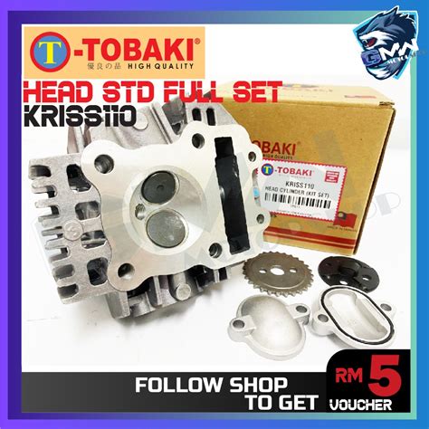 TOBAKI CYLINDER HEAD STD STANDARD EX5 DREAM COMPLETE ASSY SET MODENAS