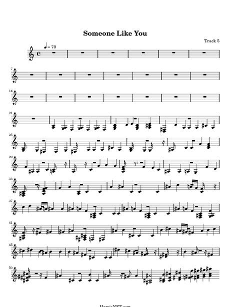 Adele Someone Like You Piano Sheet Music With Vocals