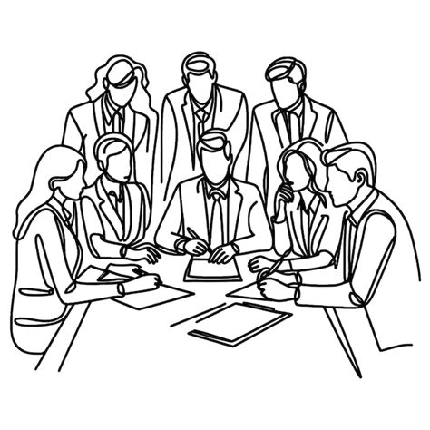 continuous  drawing  team engaged   brainstorming session