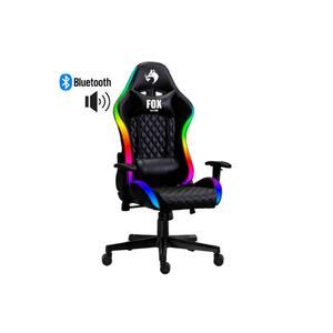 Cadeira Gamer Fox Racer RGB e Iluminação LED Alto Falante Bluetooth até