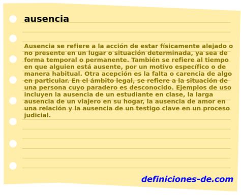 O Q Significa Ausencia