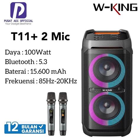 Jual Wking Speaker Karaoke Bluetooth Portable Wireless W King T