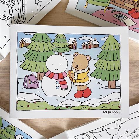 Winter Coloring Book 21 Bobbie Goods