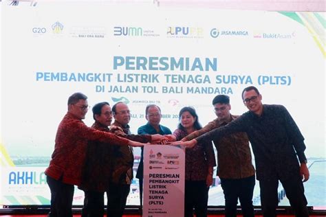 Gubernur Koster Resmikan Plts Berkapasitas Kwp Di Jalan Tol Bali