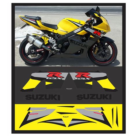 Kit Adesivo Emblema Suzuki Gsxr Amarela Shopee Brasil