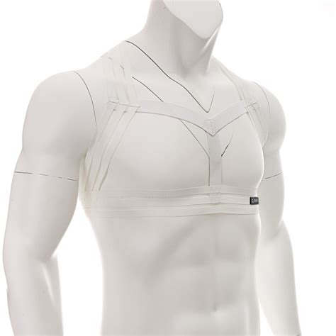 Men S Harness Lingerie Body Chest Harness Men Bondage Costume Halter Neck Elastic Straps Hollow
