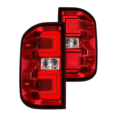 Lumen Chrome Red Fiber Optic Led Tail Lights