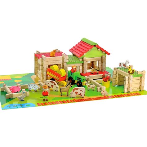 Jouets en bois Ma première grande ferme 130 pièces Jeujura Ref 8237