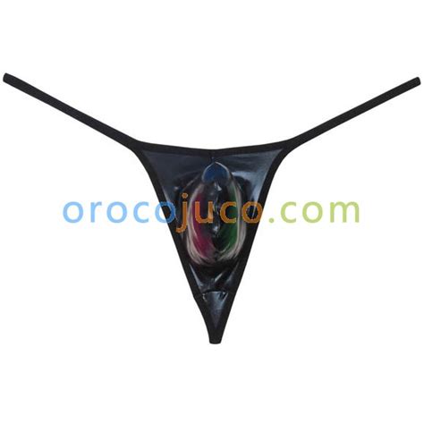 Sexy Bikini Men Mini String Thong Underwear Guy Shiny Leather Micro Tanga Narrow Waist Short