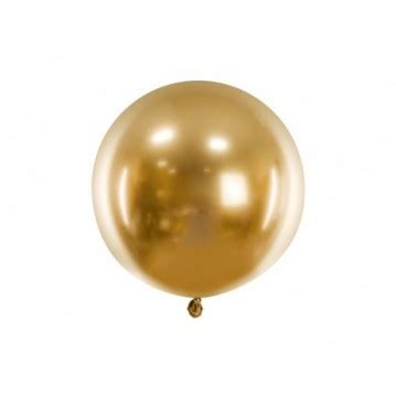 Stor rund rose guld latex chrome ballon Støreste udvalg i DK