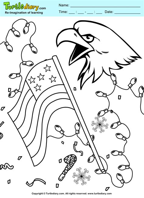 American Flag Coloring Worksheet