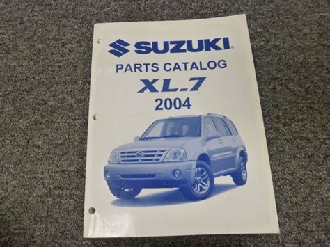 2004 Suzuki XL7 SUV Parts Catalog Manual LX EX III JLX Plus LX Limited