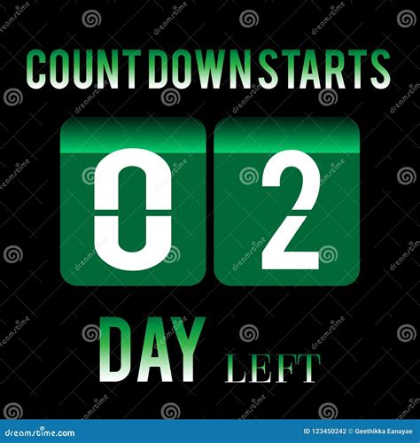Countdown Starts Now Calendar Day Date Final Royalty-Free Stock