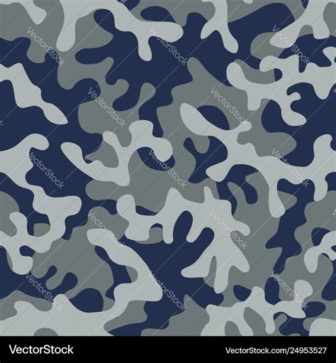 Camo military in blue gray color Royalty Free Vector Image