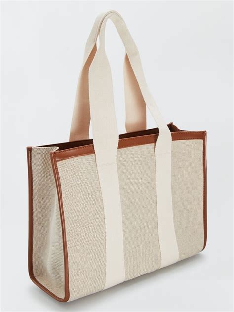 Sac Shopping En Tissu Beige Kiabi 18 00