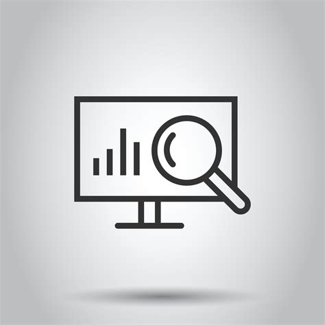 Website analytics icon in flat style. SEO data vector illustration on