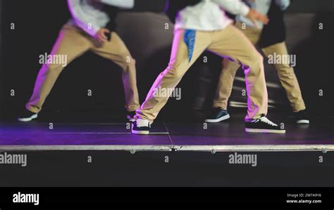 Group Of Hip Hop Dancers Performance On A Stage Modern Contemporary