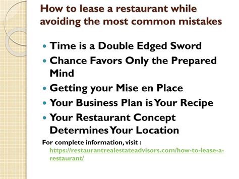 PPT - How to Lease a Restaurant PowerPoint Presentation, free download
