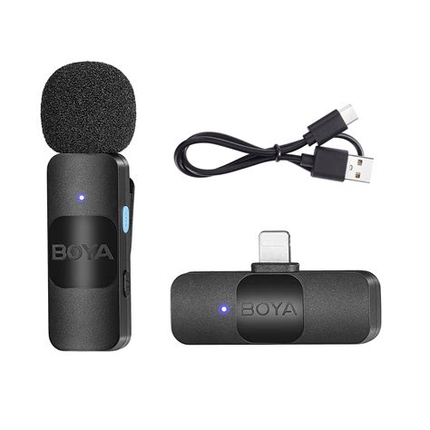 BOYA Wireless Microphone System BY-V1 One-Trigger-One Clip-on Phone Mic with Auto Pairing Noise