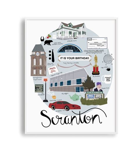 scranton  office print dunder mifflin  office art etsy