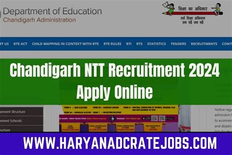 Chandigarh Ntt Recruitment Apply Online Haryana Dc Rate Jobs