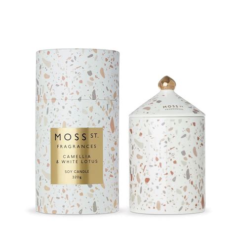 Moss St Fragrances Camellia White Lotus Large Ceramic Candle G