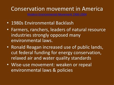 PPT - History of American Conservation Movement PowerPoint Presentation ...