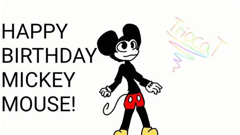 Happy Birthday Mickey Mouse By Triocat On Deviantart