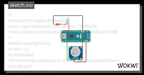 Intensidad De Un Led Con Pwm Wokwi Esp Stm Arduino Simulator