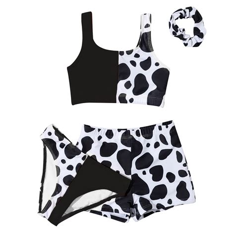 Peaskjp Girls Swimsuit Bikini Set Piece Girl Bathing Suits Color